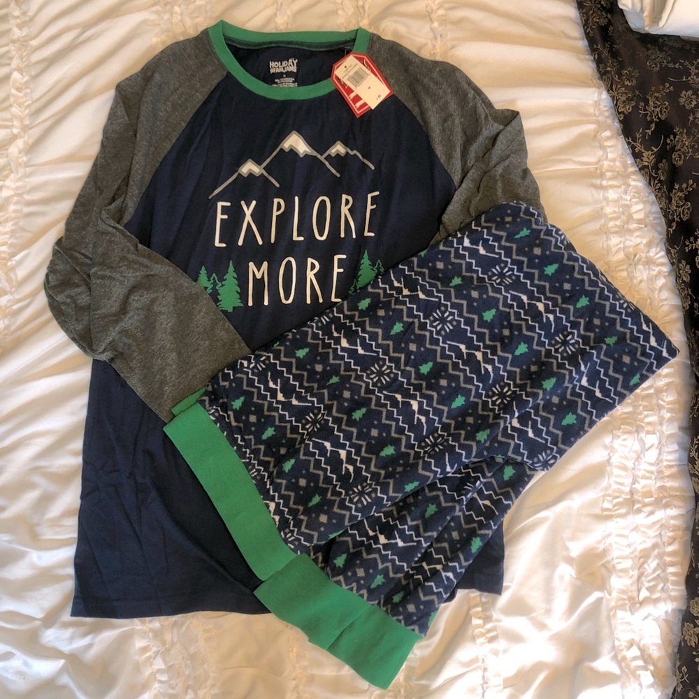 NWT Holiday #famjams mens pajama set